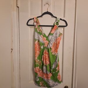 Charlotte Russe Vibrant Green and Orange Top